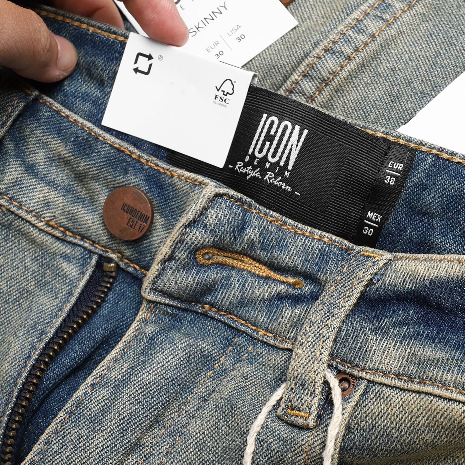 Quần jean ICON DENIM dirty ripped