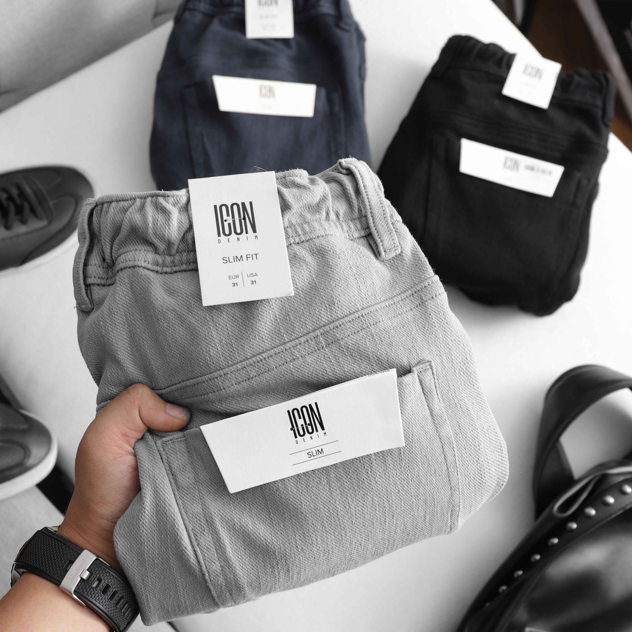 Quần Short jeans ICON DENIM Wash