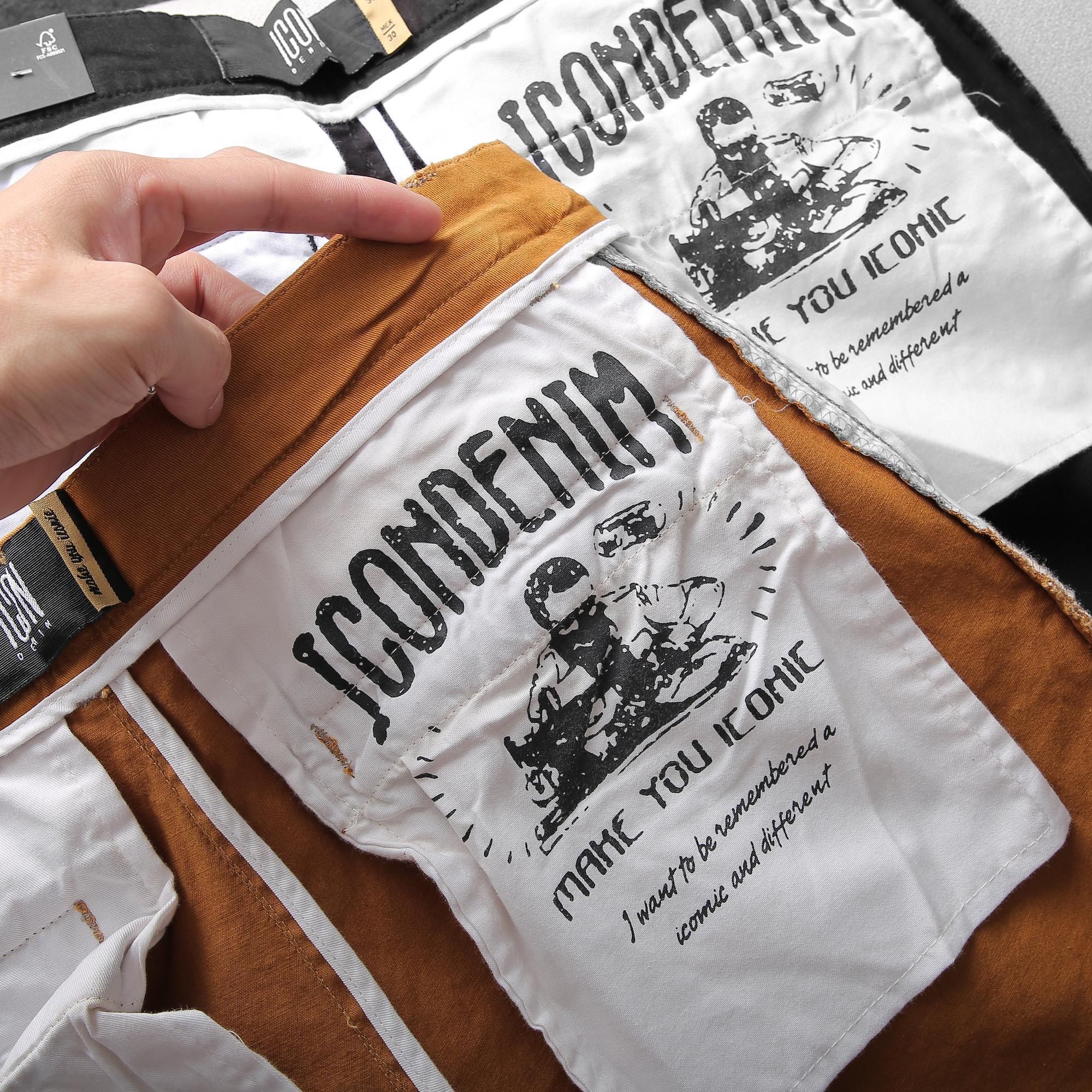 Quần short ICON DENIM Balls Embroidered