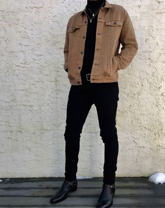 Quần jean M.N.G black slim fit