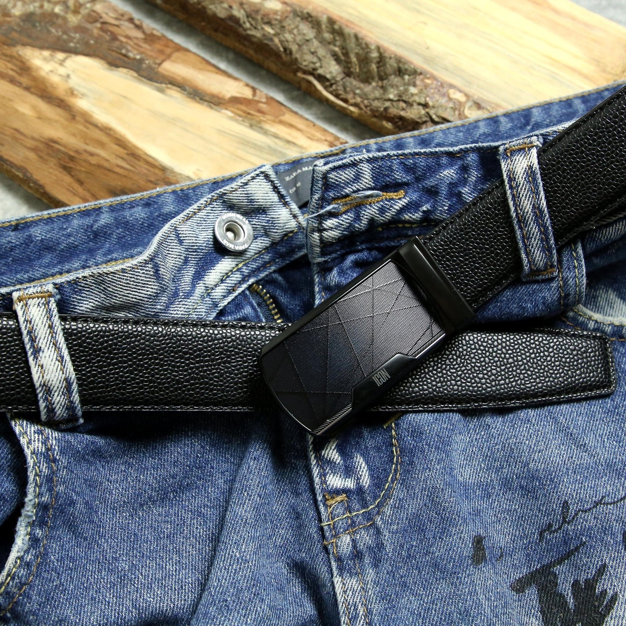 Thắt lưng ICON DENIM Black Granite