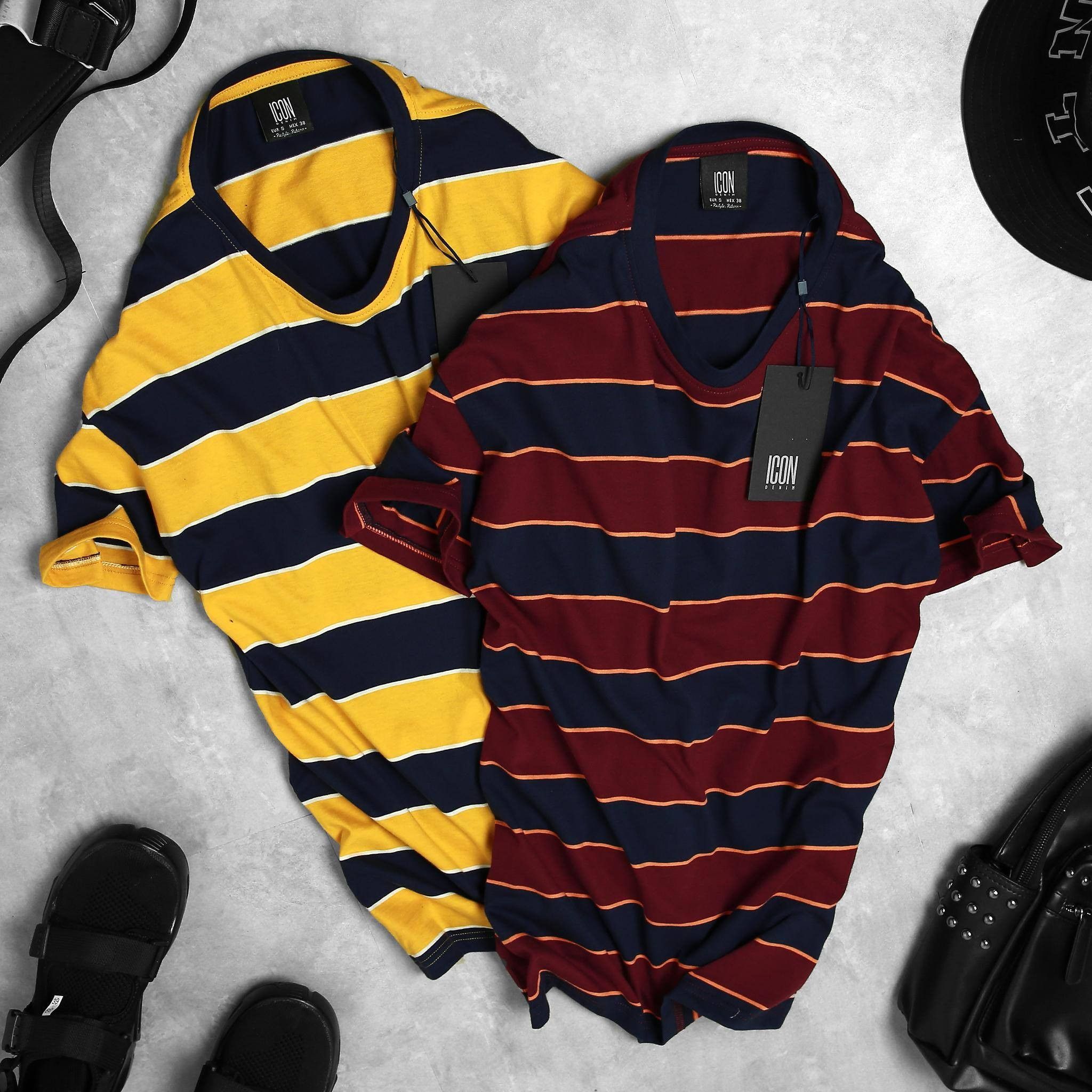 Áo thun ICON DENIM Youngful Stripe