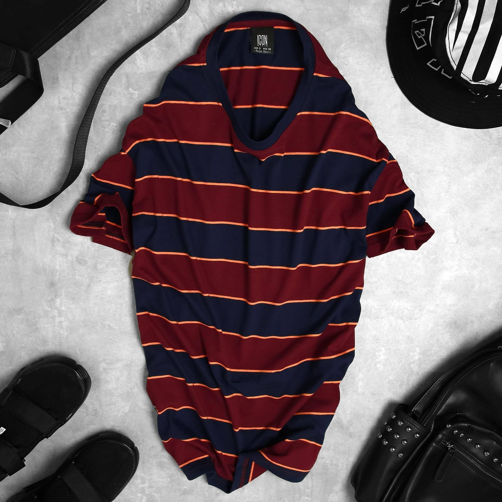 Áo thun ICON DENIM Youngful Stripe