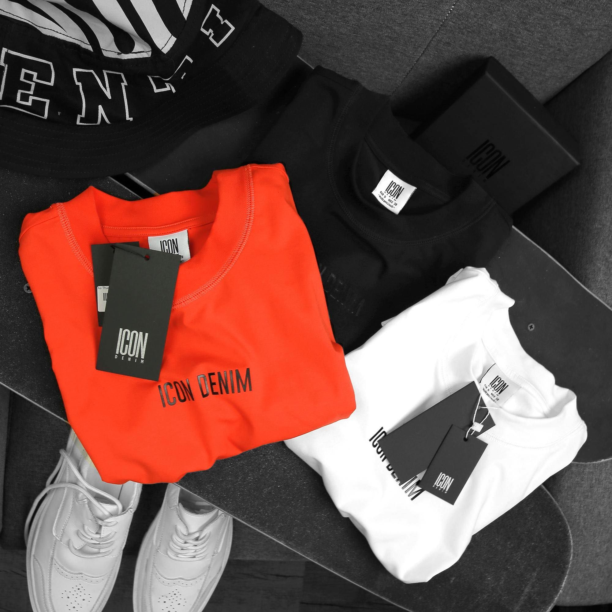 Áo thun ICON DENIM w logo