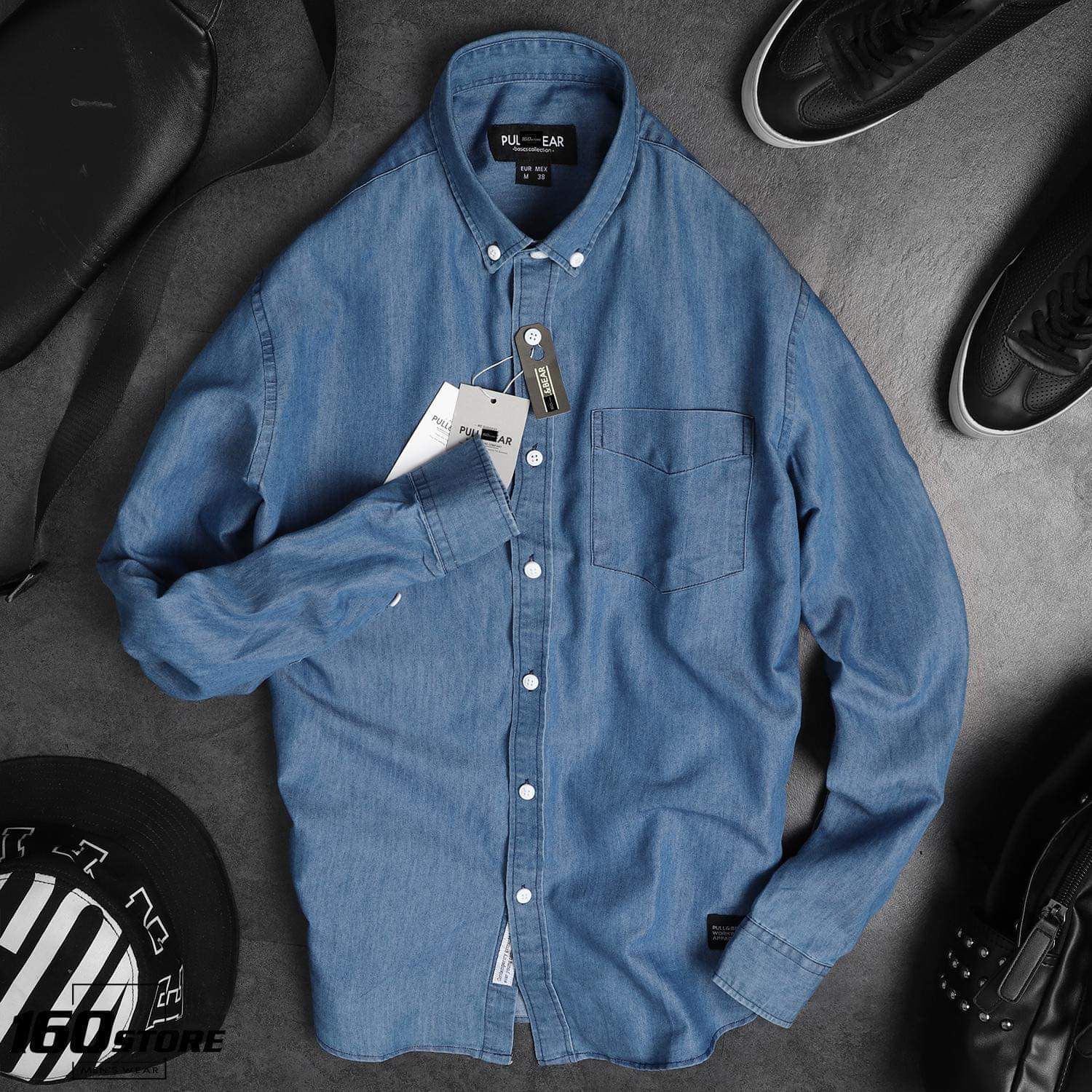 Áo sơmi denim P.B