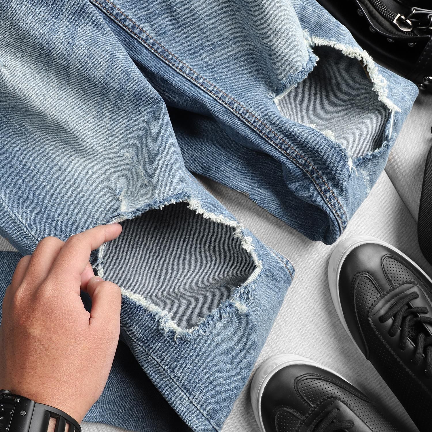 Quần jean ICON DENIM blue ripped skinny