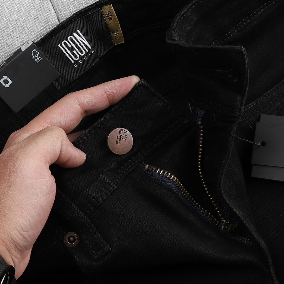 Quần short jean ICON DENIM Black