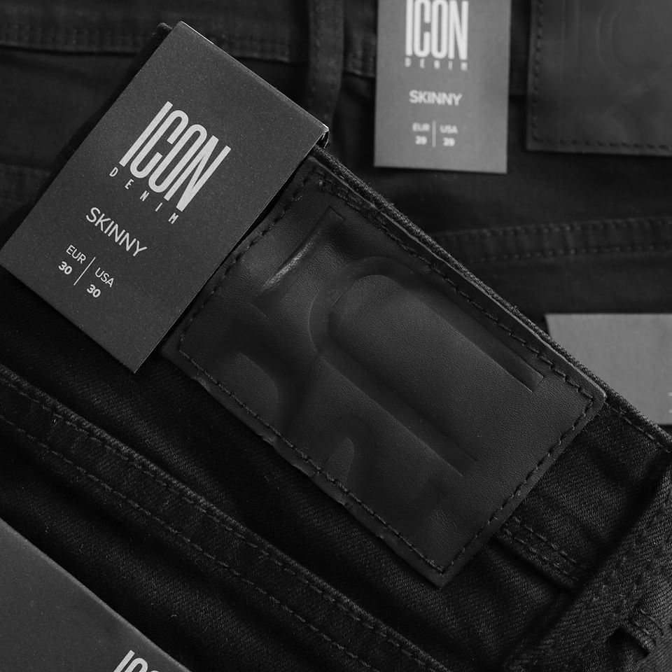 Quần short jean ICON DENIM Black