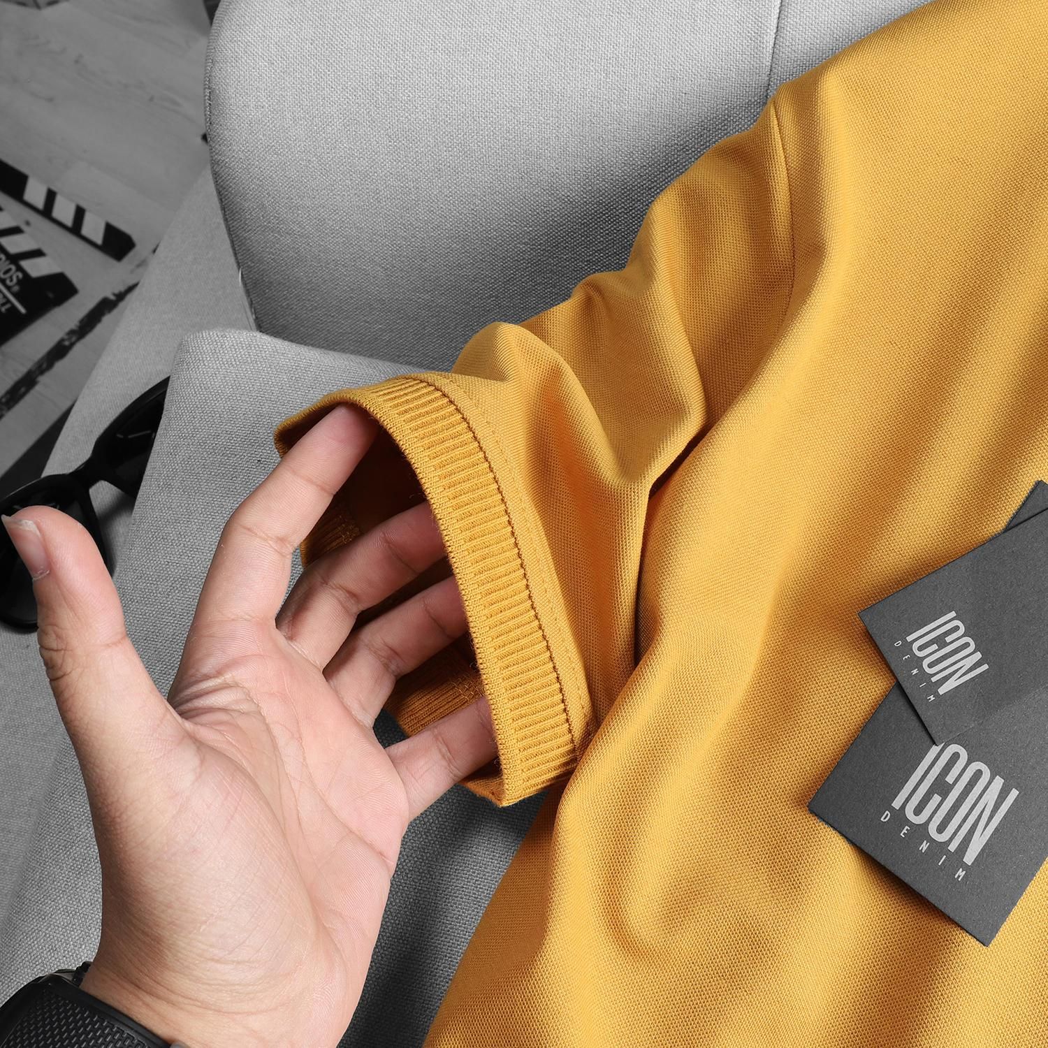 Áo polo ICON DENIM w logo