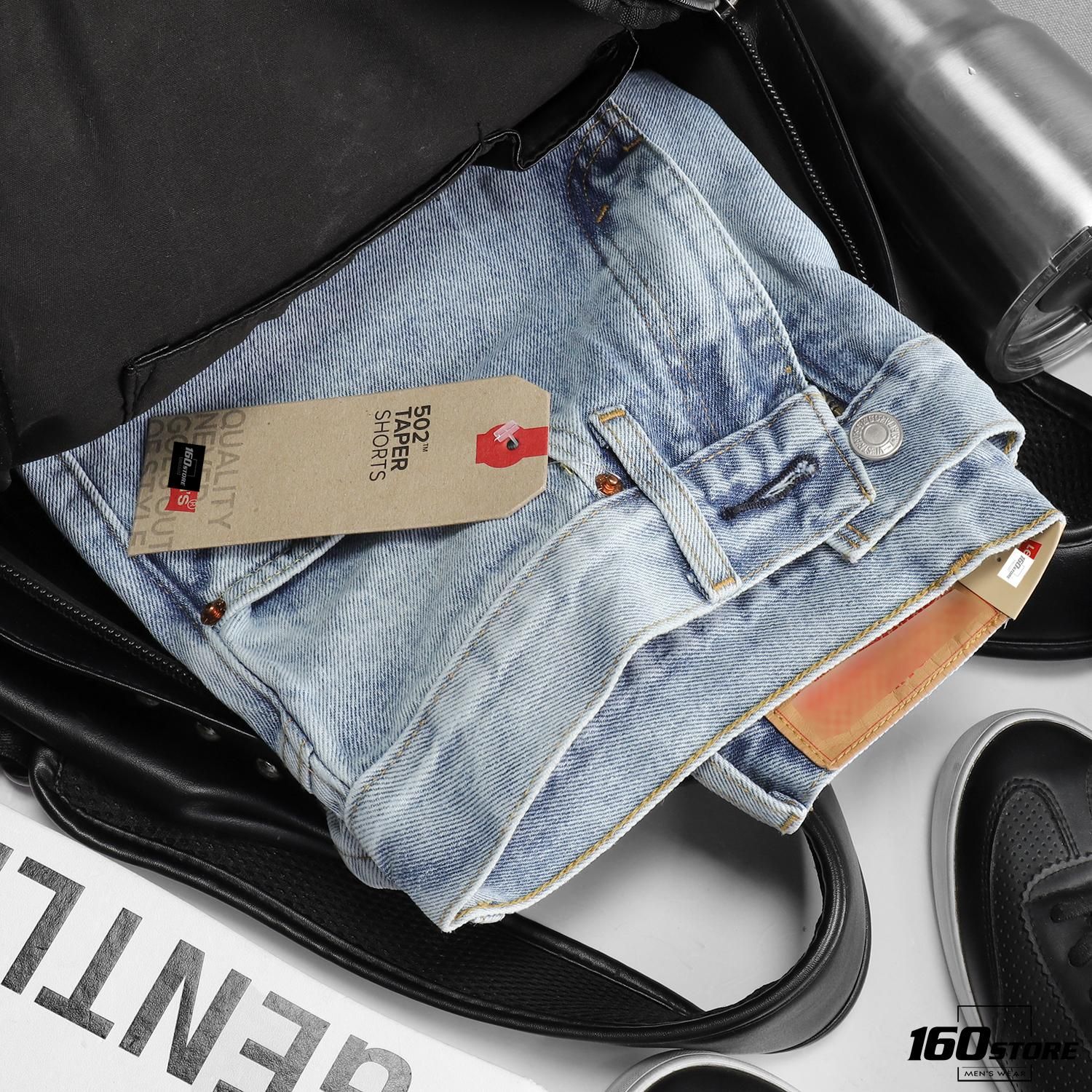Quần short jean LVIS blue