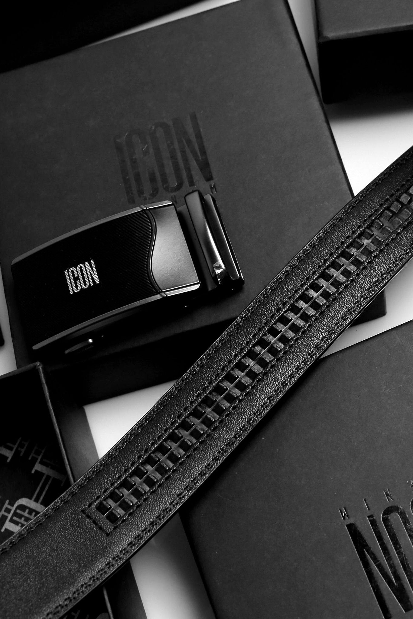 Thắt lưng ICON DENIM Black Ashlar