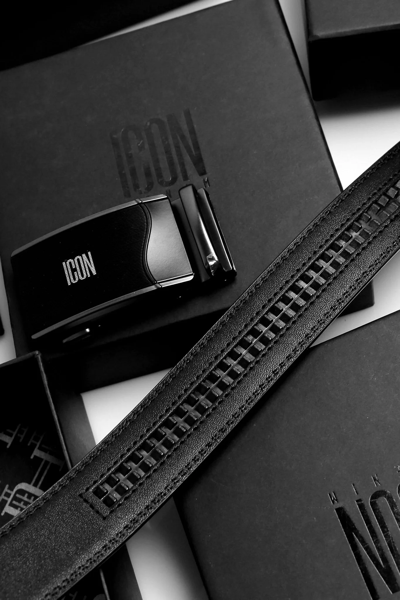 Thắt lưng ICON DENIM Black Ashlar