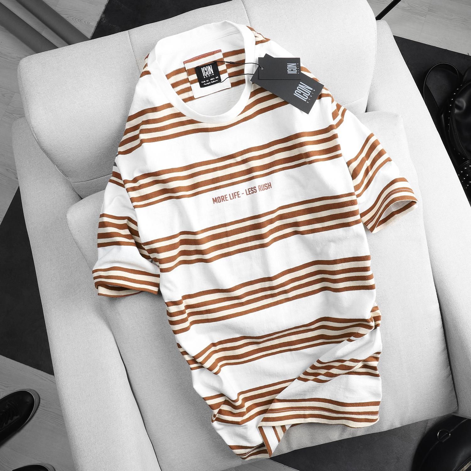 Áo thun ICON DENIM w stripes