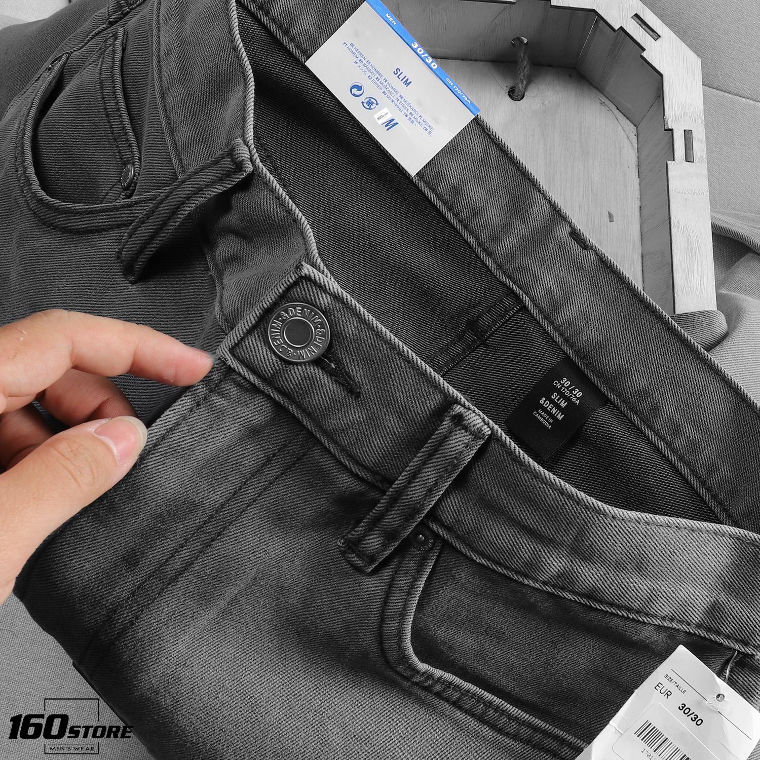 Quần jean H.M gray slim-fit