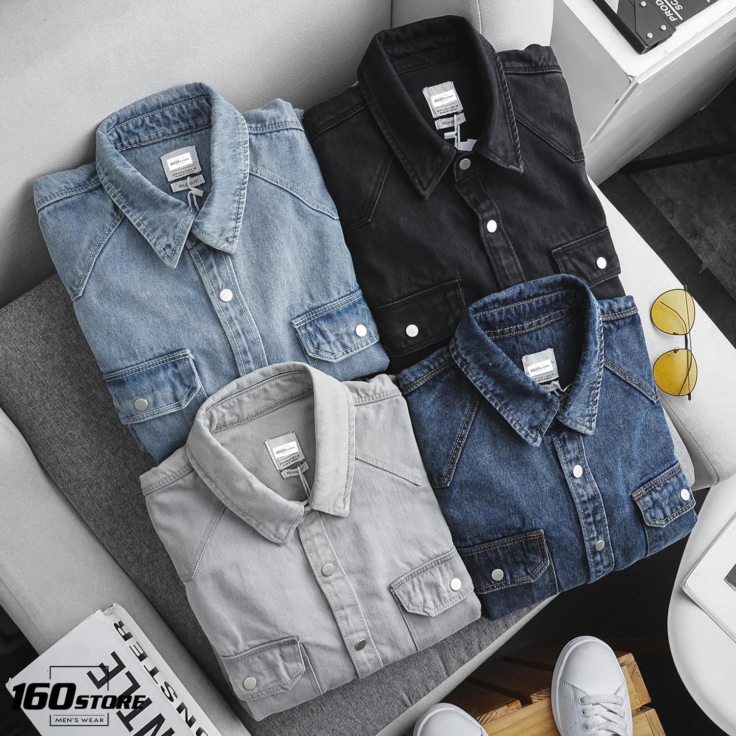 Áo sơmi tay dài ZRA denim