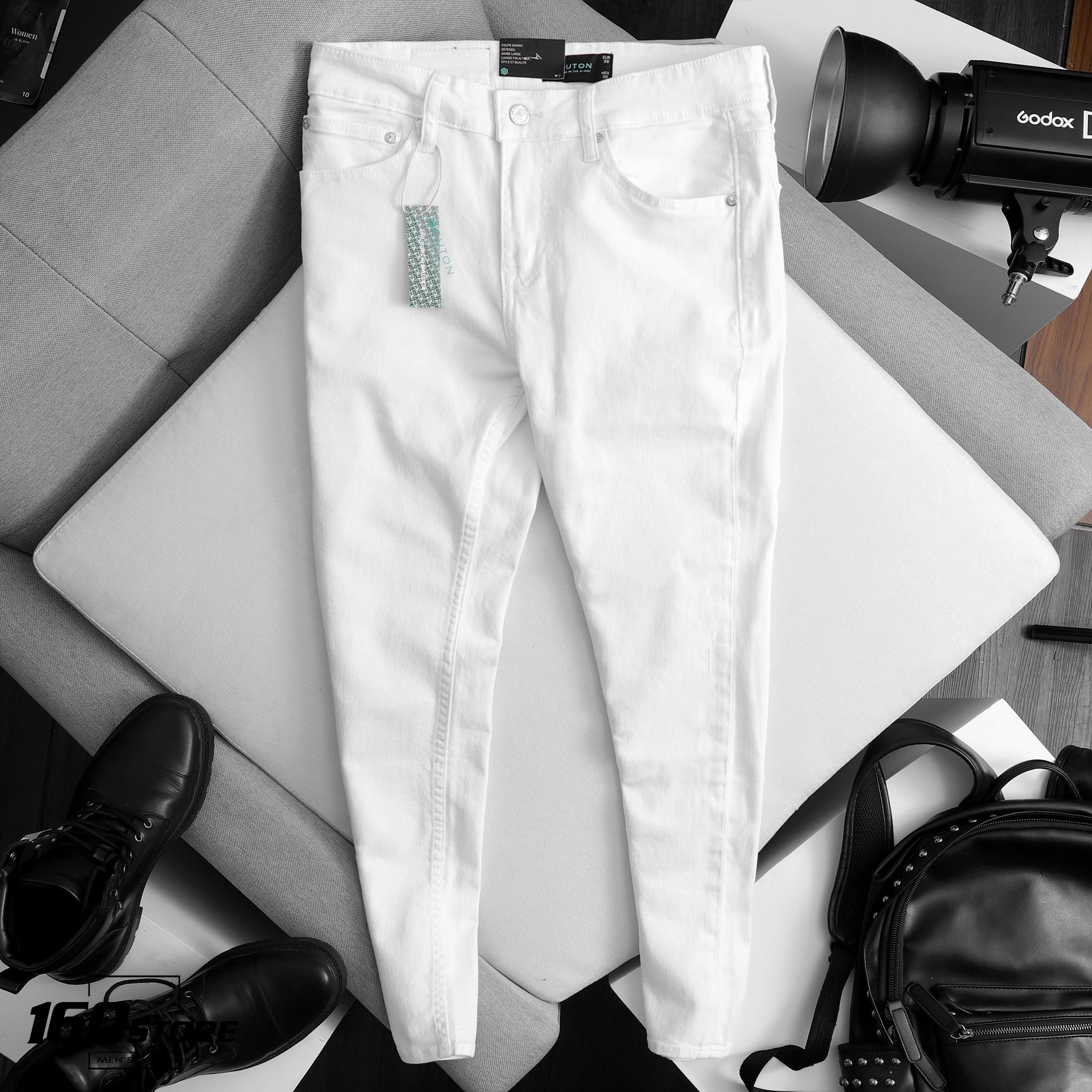 Quần jeans BOUTON white skinny