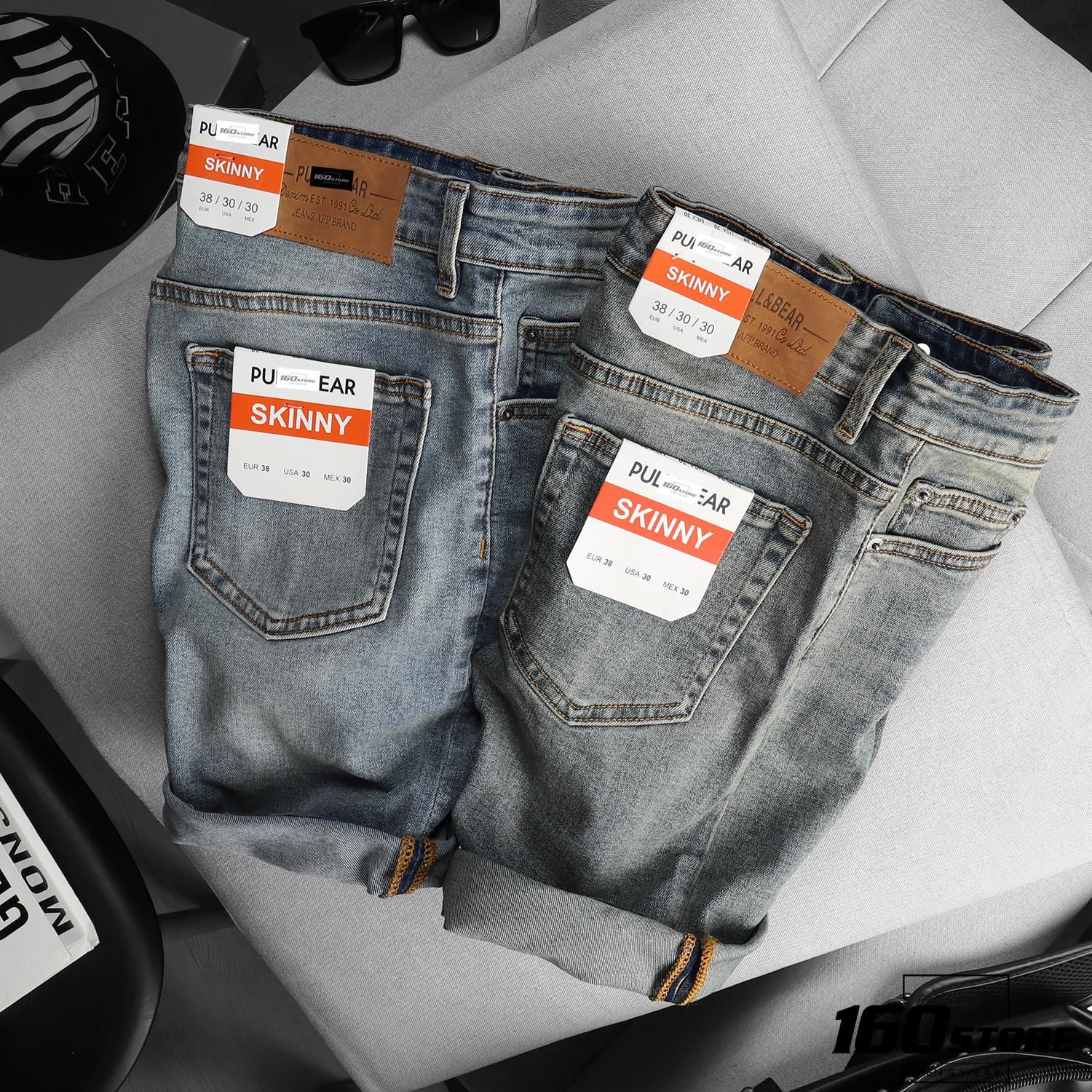 Quần short jean P.B dark blue
