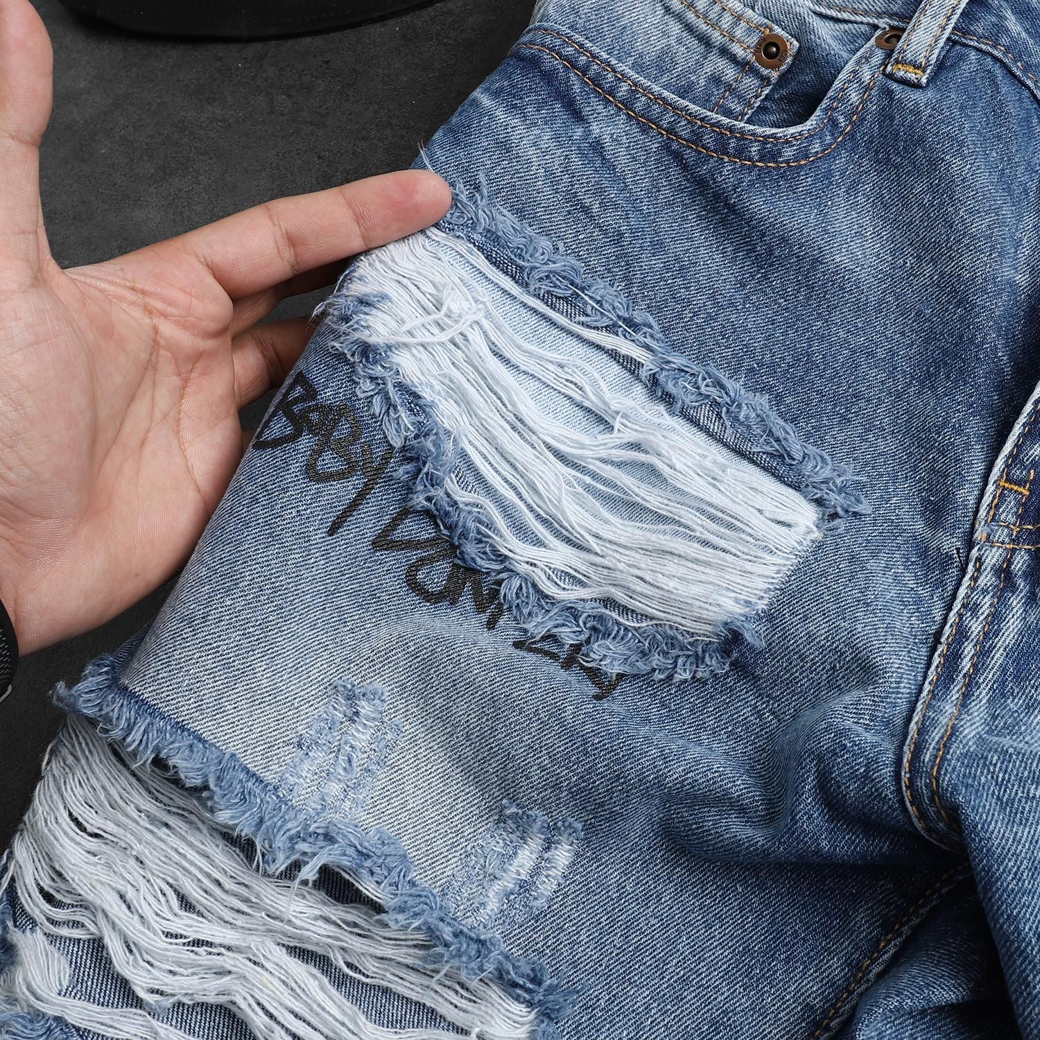 Quần short ICON DENIM ripped