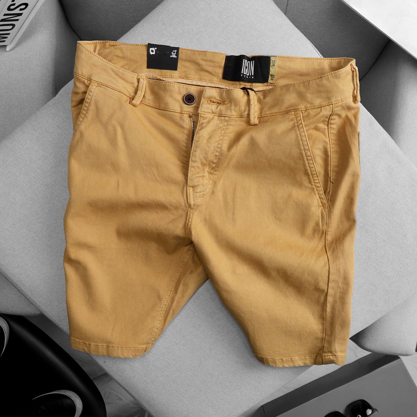 Quần short kaki ICON DENIM w zip pocket