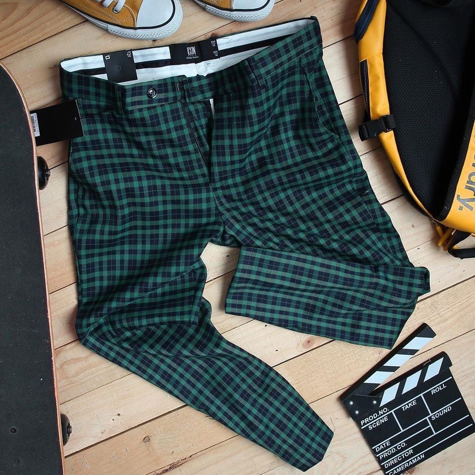 Quần tây ICON DENIM Plaid In Green