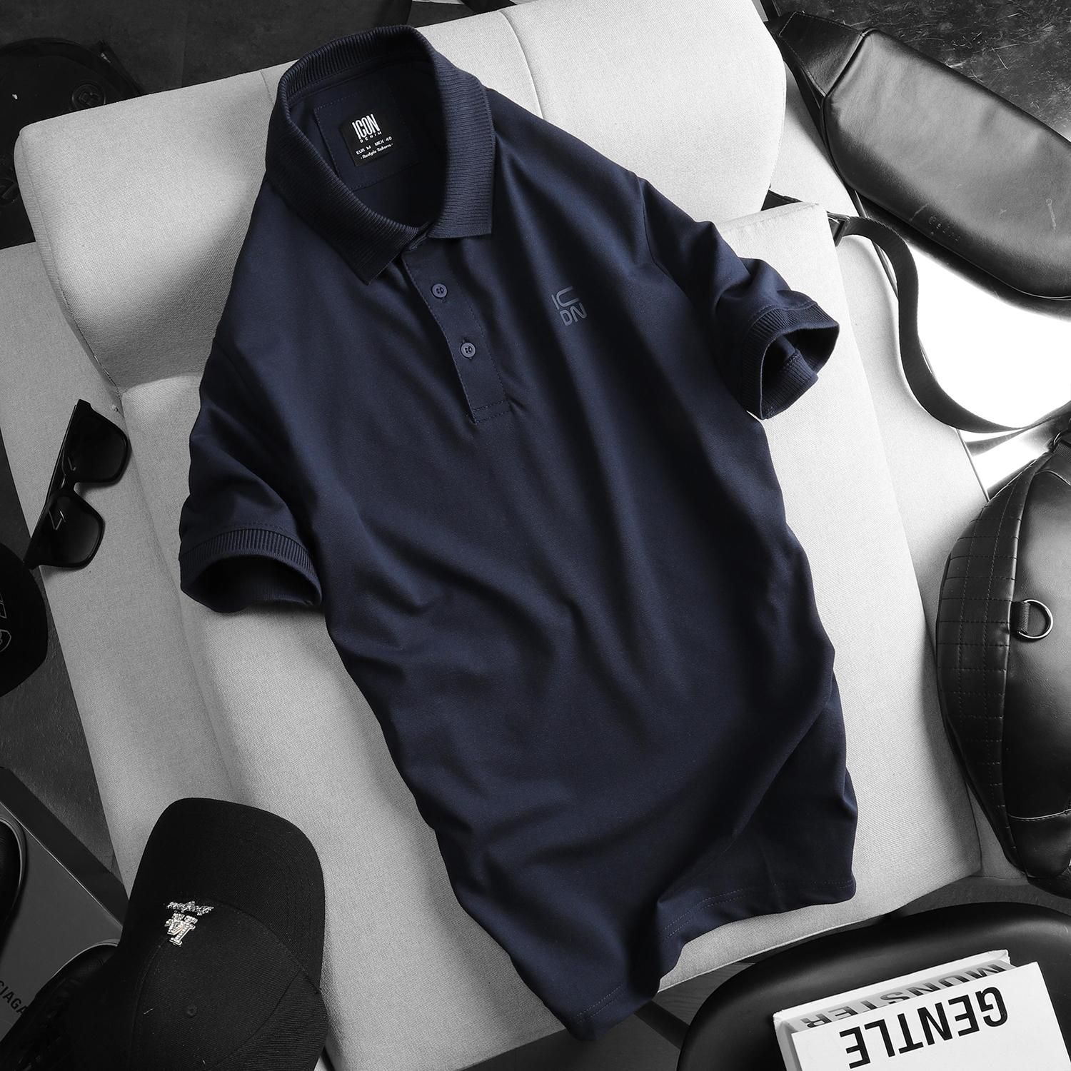 Áo polo ICON DENIM w logo