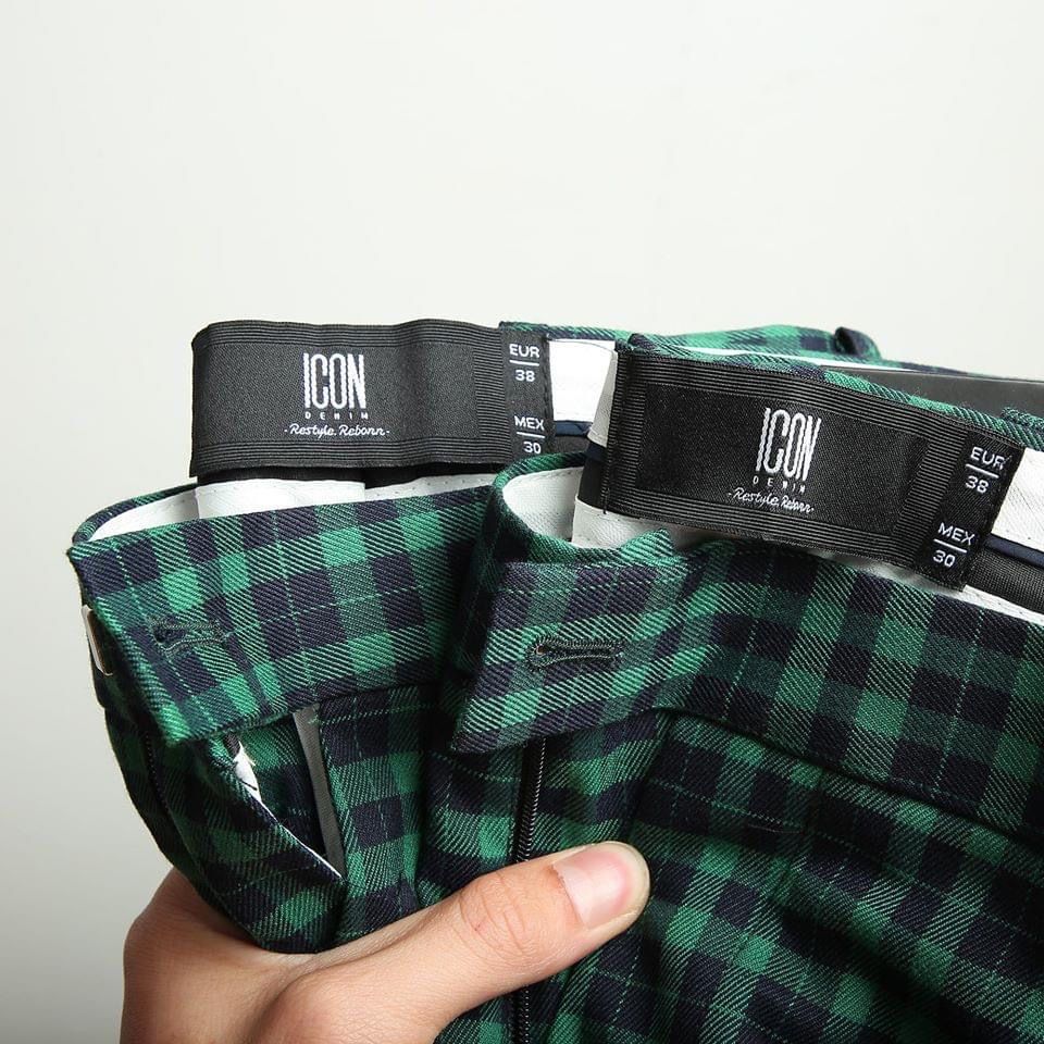Quần tây ICON DENIM Plaid In Green