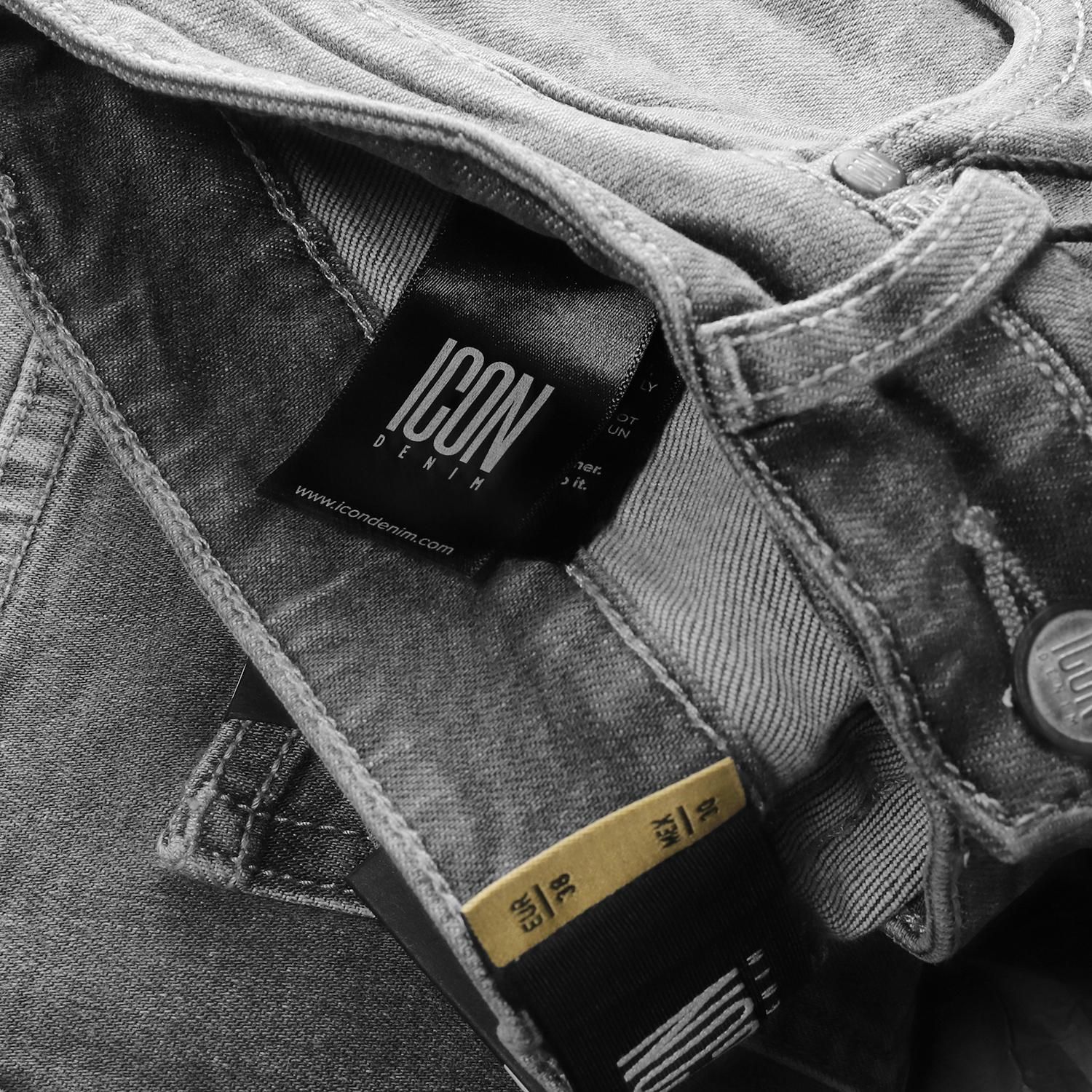Quần jean ICON DENIM slim fit gray wash