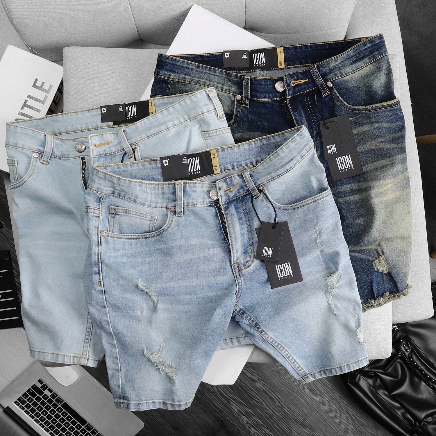 Quần Short Jean ICON DENIM Slim fit