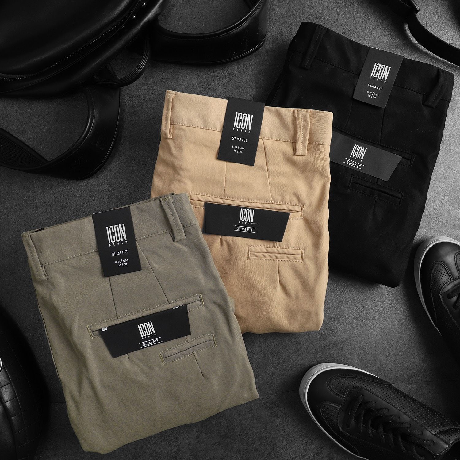 Quần kaki ICON DENIM slim fw19