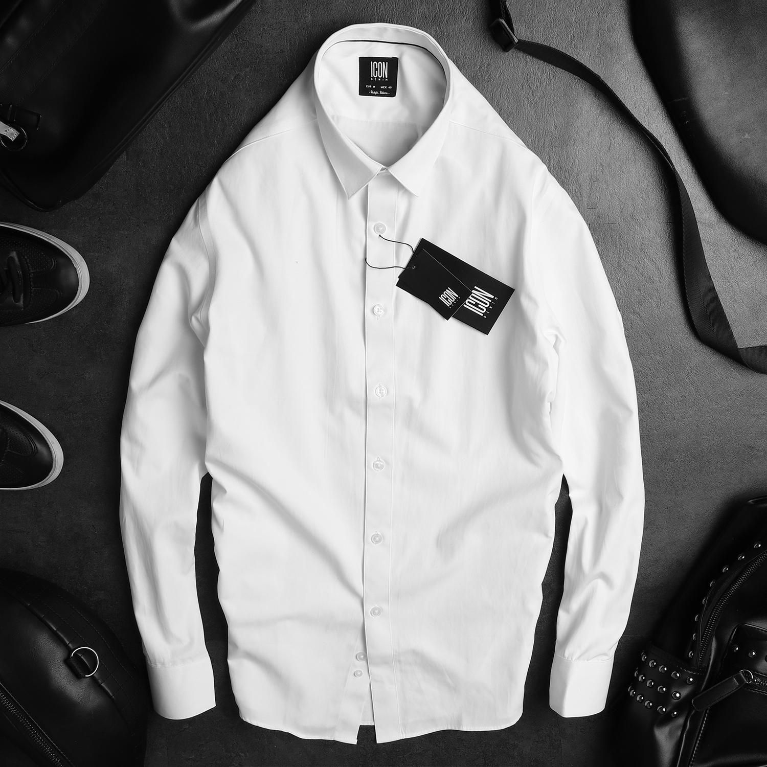 Áo sơmi ICON DENIM phối viền cổ