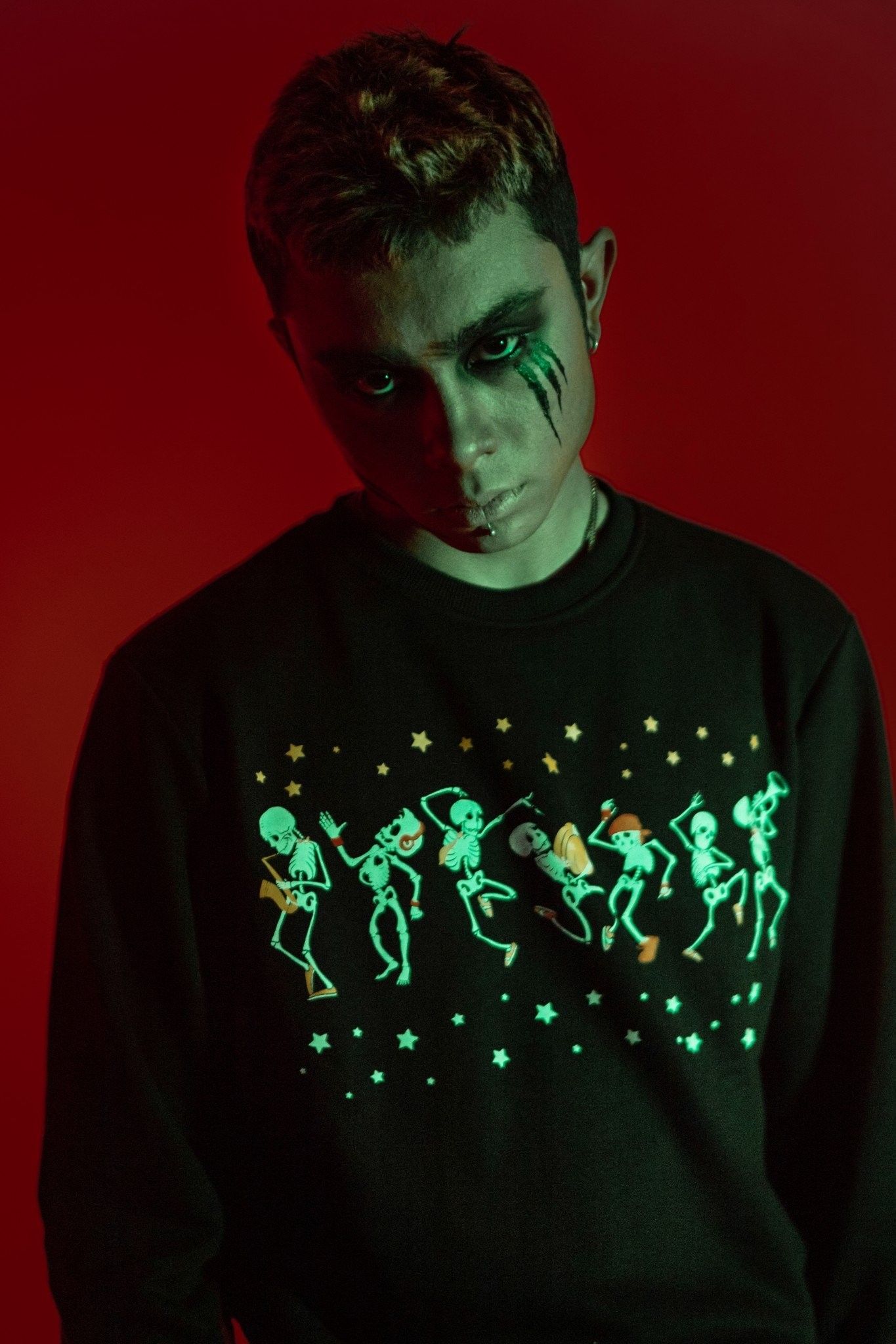Sweatshirt ICON DENIM Black Skeleton
