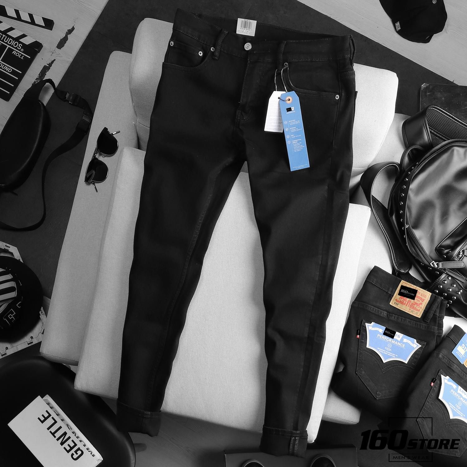 Quần jean LVIS black slim fit