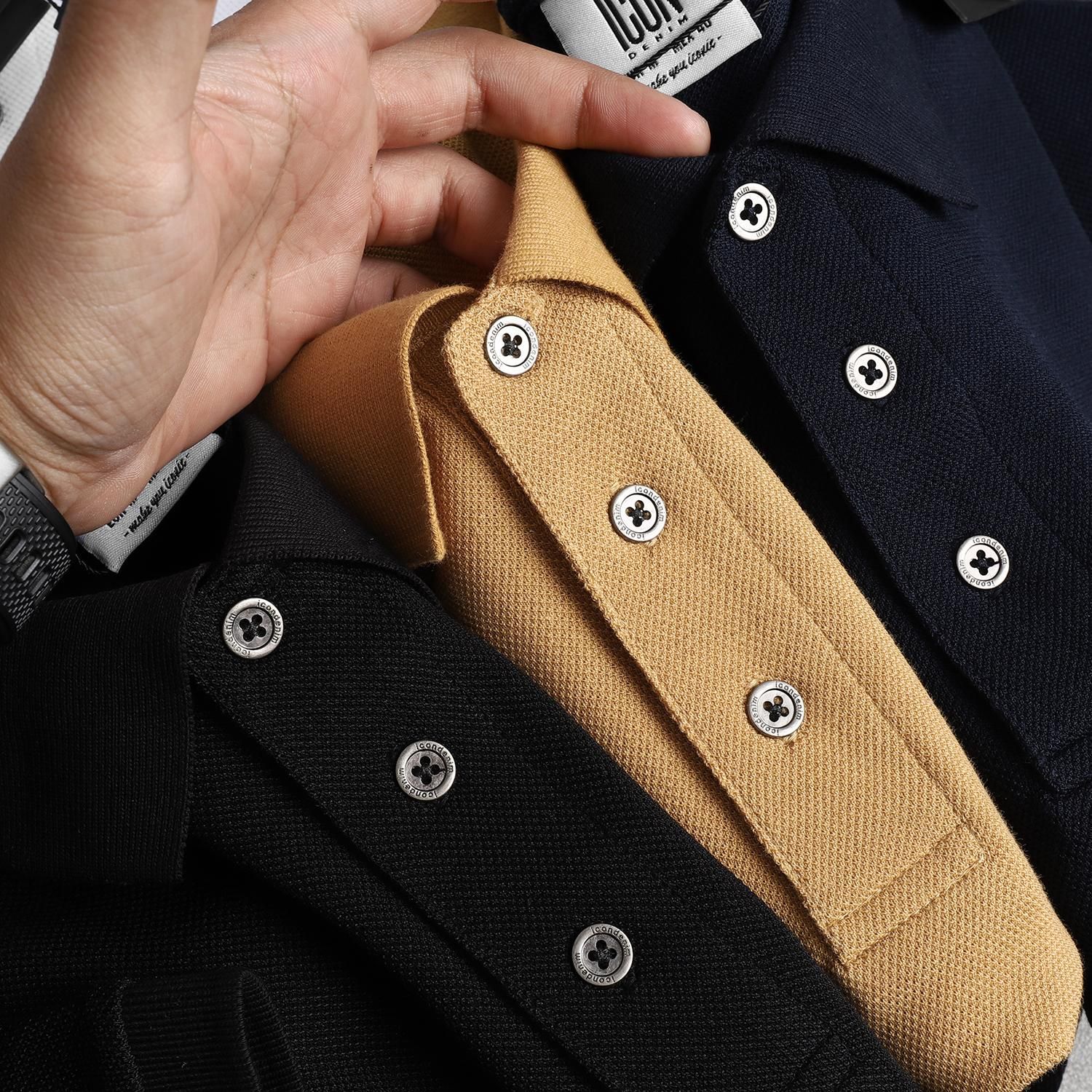 Áo polo ICON DENIM logo thêu
