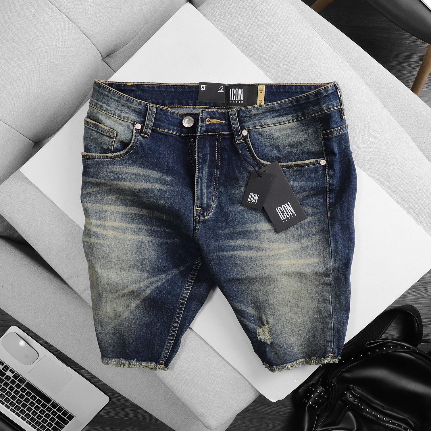 Quần Short Jean ICON DENIM Slim fit