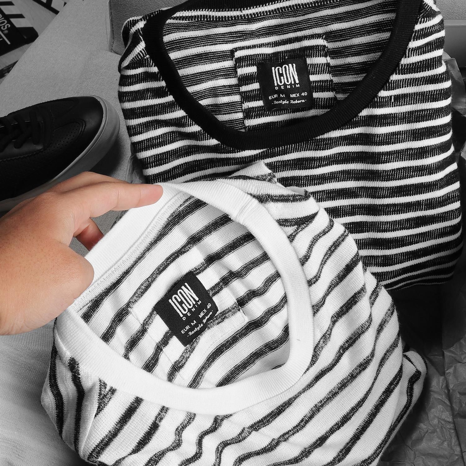 Áo thun ICON DENIM stripes