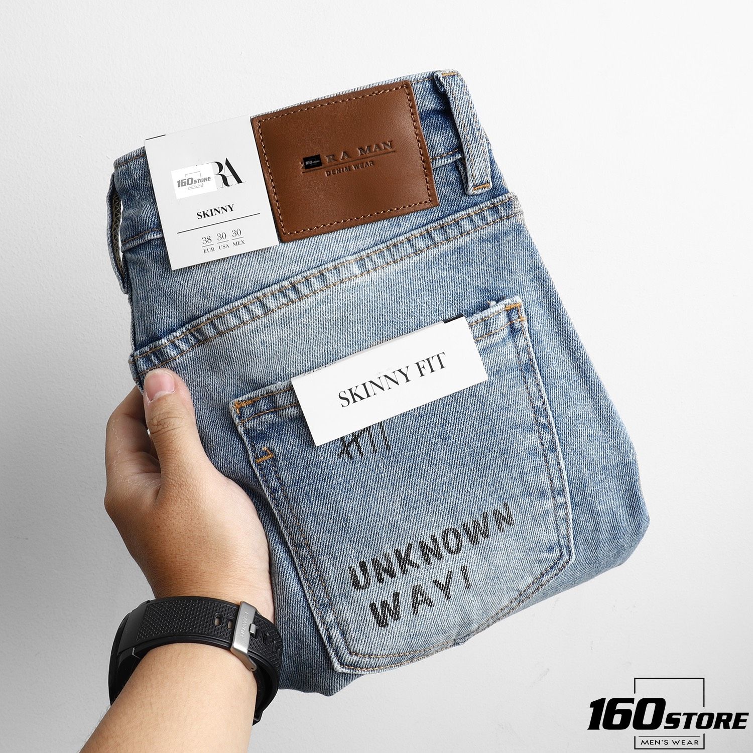 Quần jean ZRA skinny printed