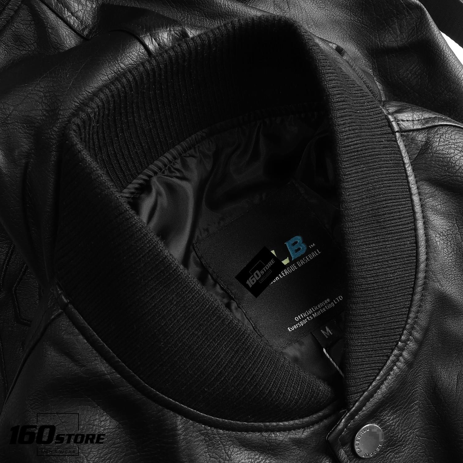 Áo khoác M.L.B black faux leather