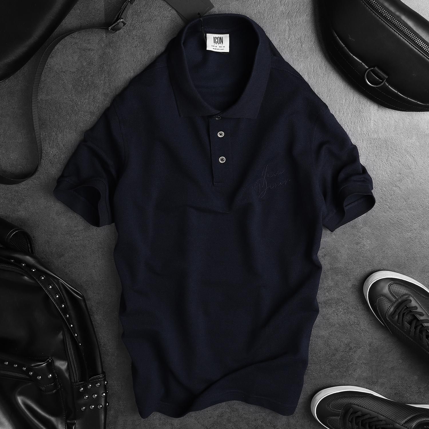 Áo polo ICON DENIM logo thêu