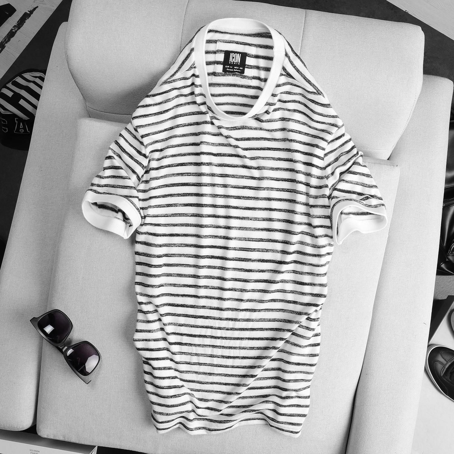 Áo thun ICON DENIM stripes