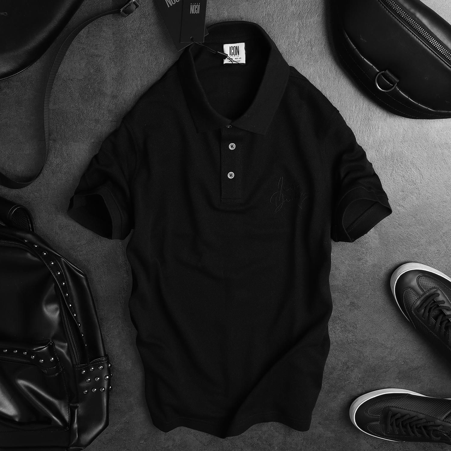 Áo polo ICON DENIM logo thêu