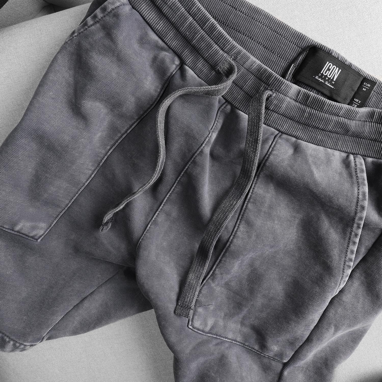 Quần short nỉ ICON DENIM wash