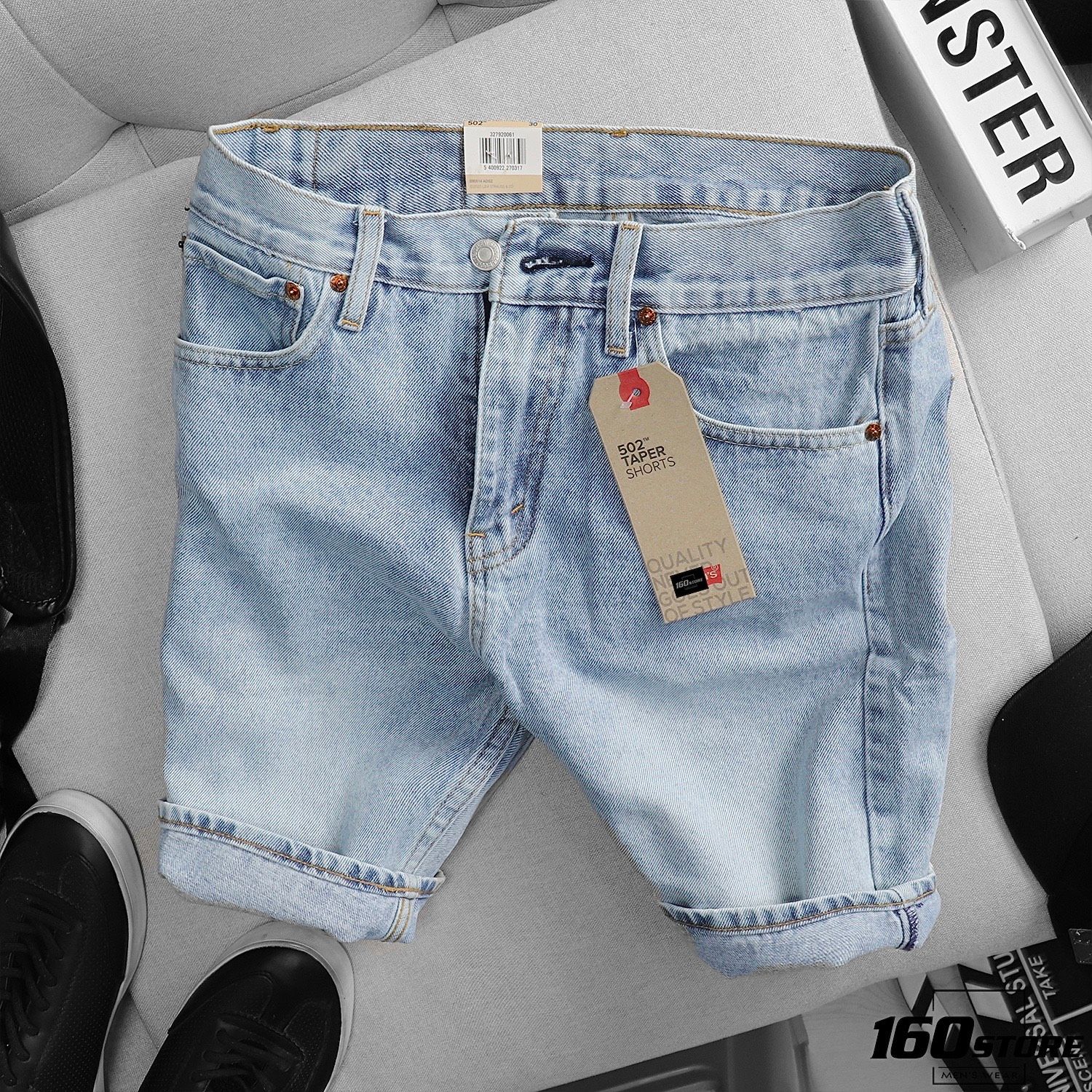 Quần short jean LVIS blue