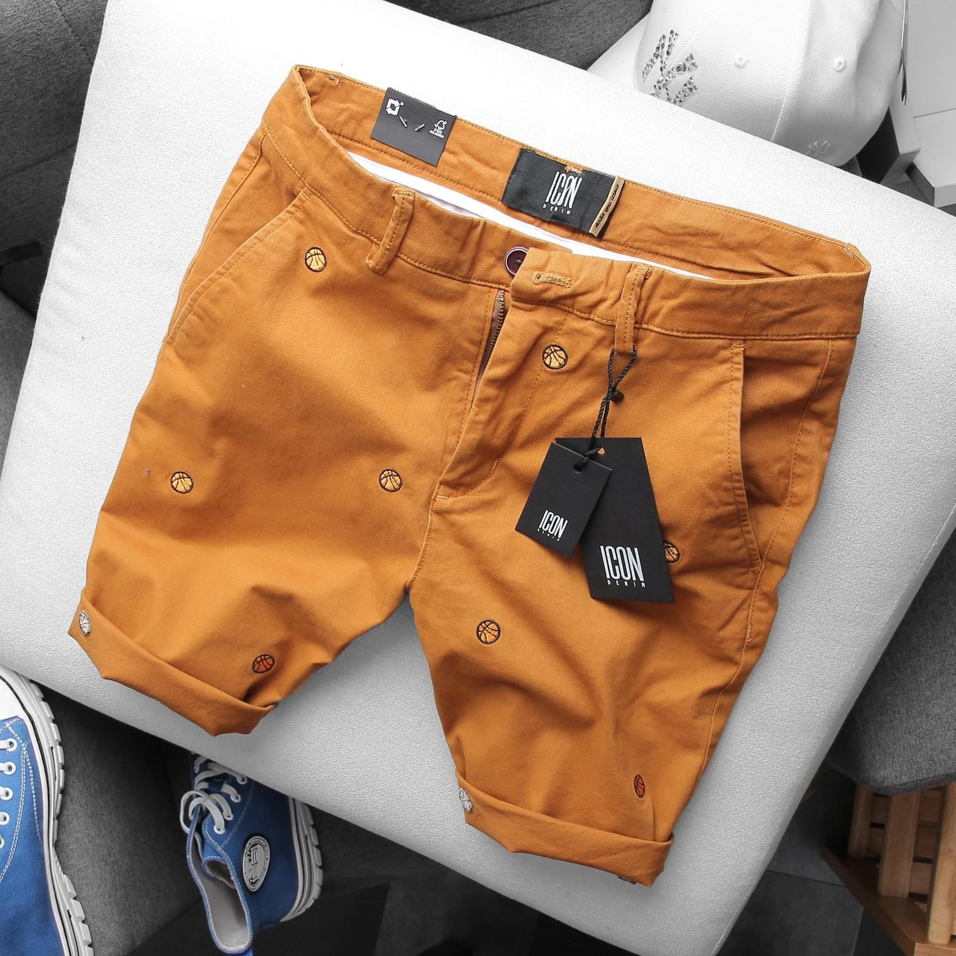 Quần short ICON DENIM Balls Embroidered