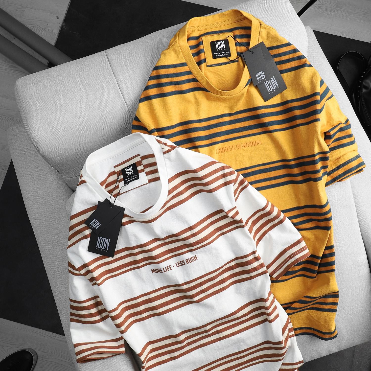 Áo thun ICON DENIM w stripes