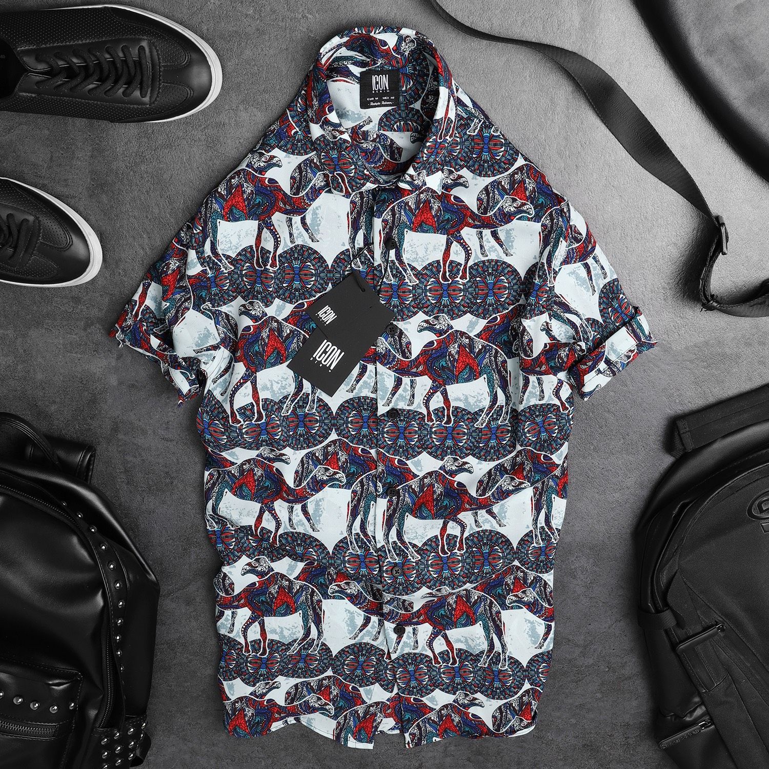 Áo sơmi ICON DENIM họa tiết (TN)