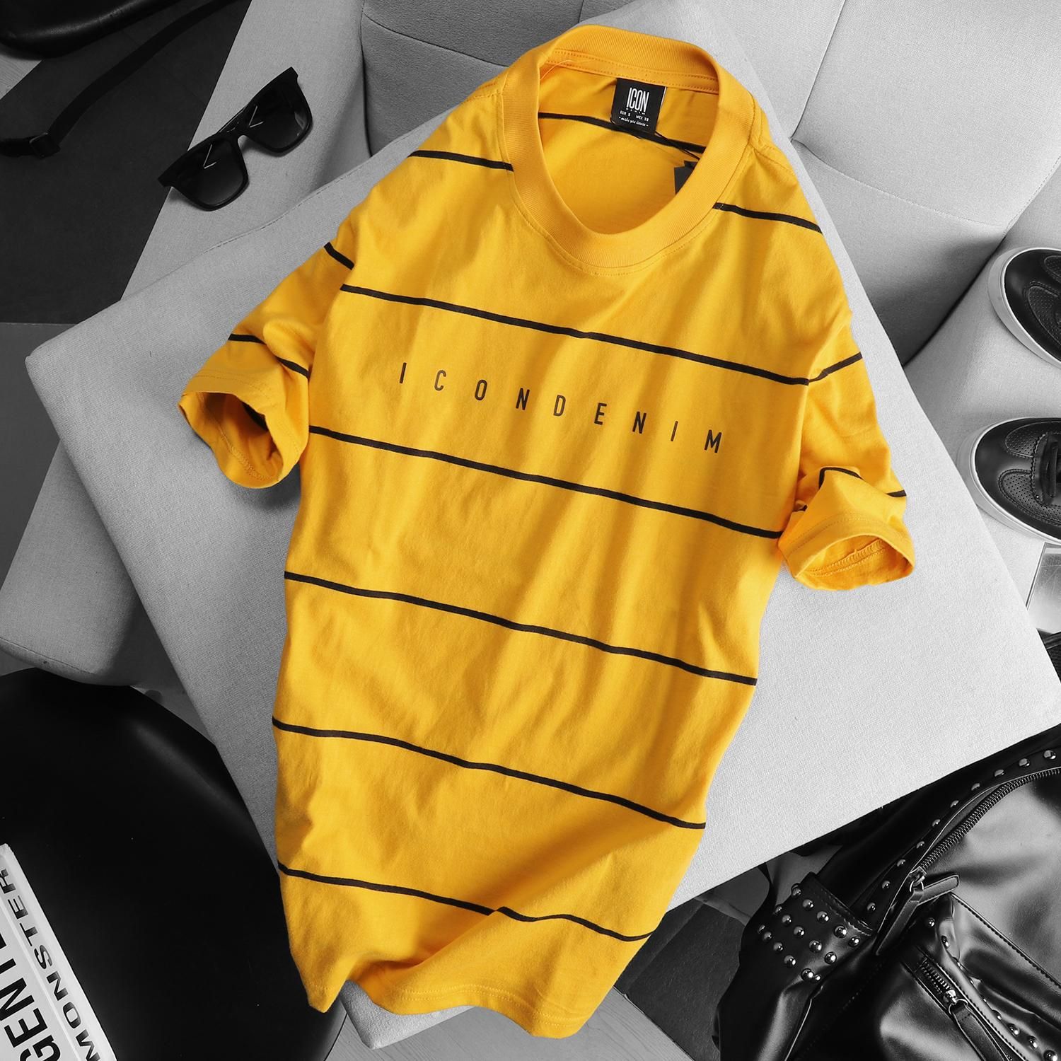 Áo thun ICON DENIM stripes