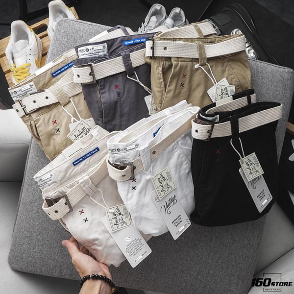 Quần short kaki S0DA w belt