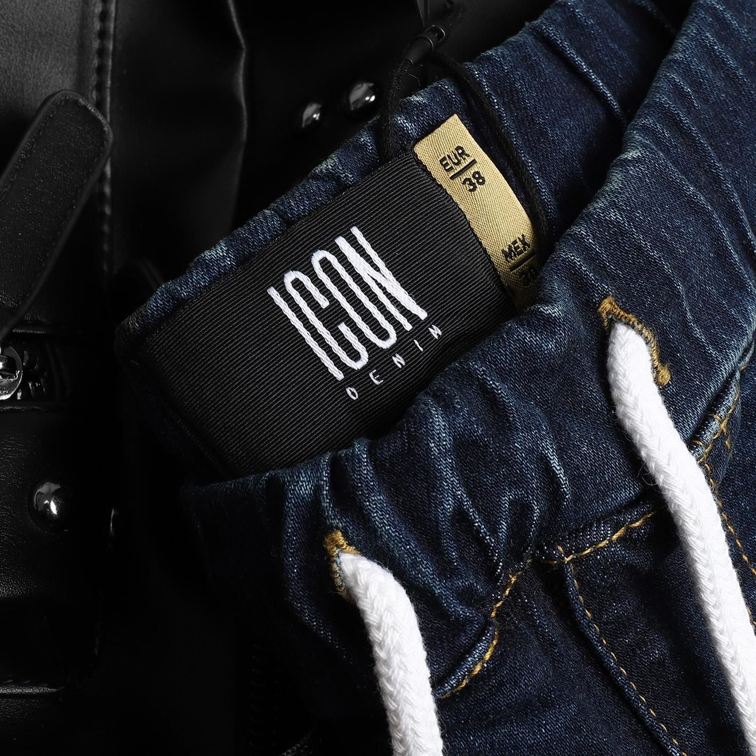 Quần jogger jean ICON DENIM dark blue