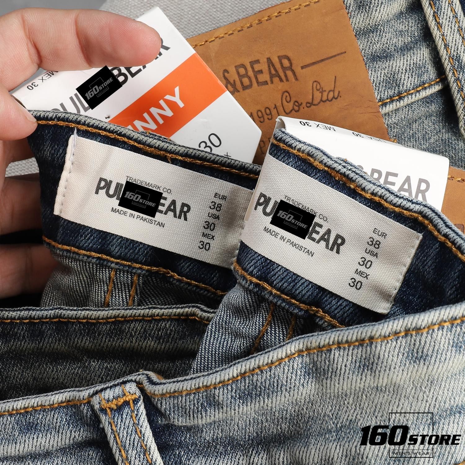Quần short jean P.B dark blue