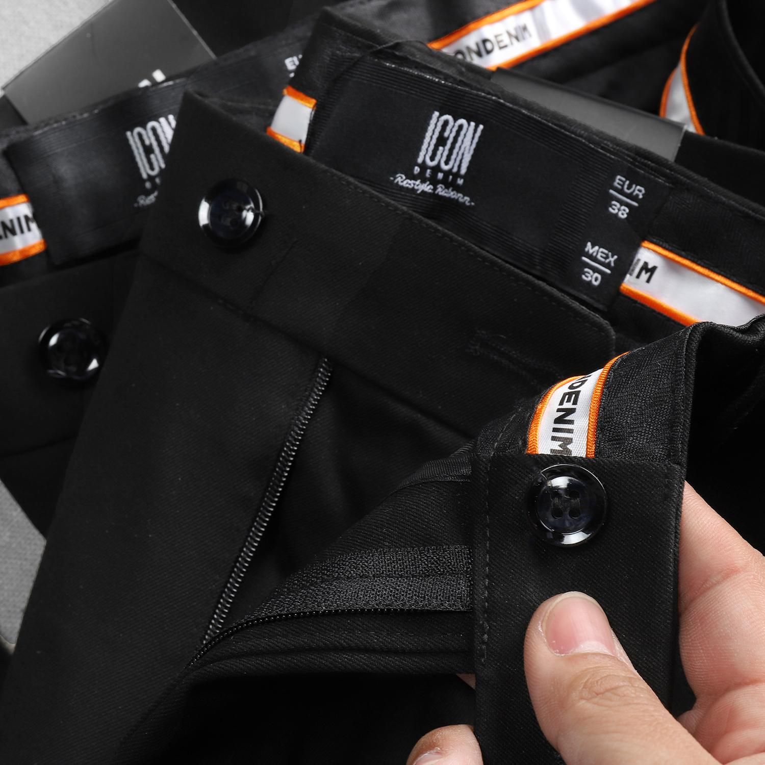 Quần tây ICON DENIM black slim